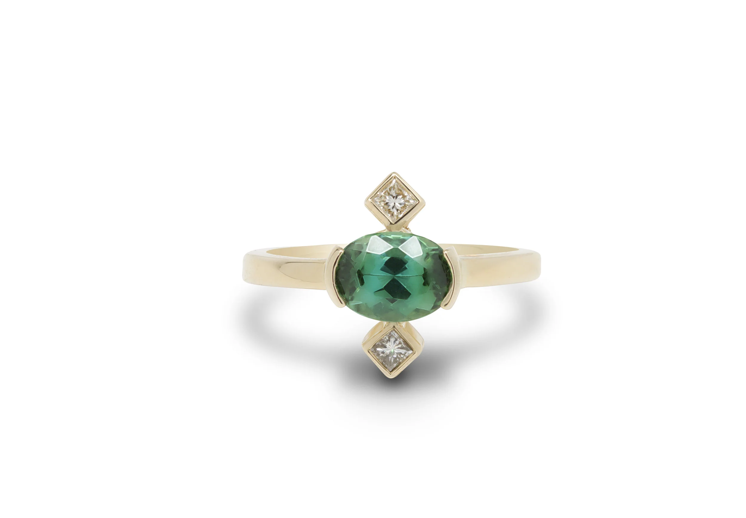 Oval Green Tourmaline Ring by Sandy Moss™