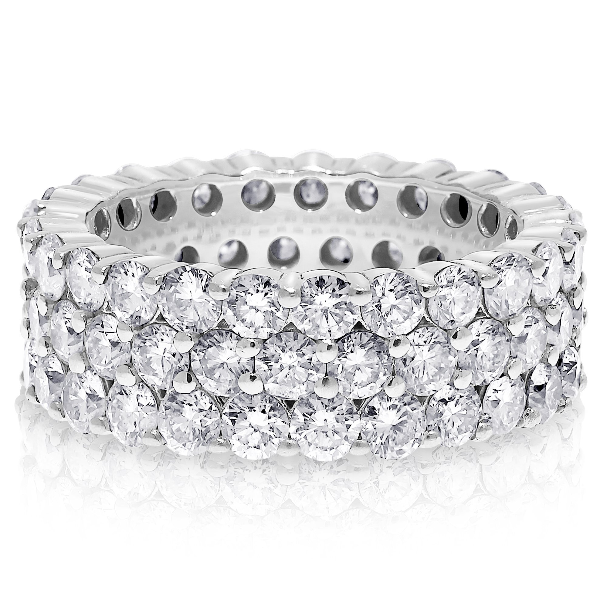 Three Row Shared Prong Band