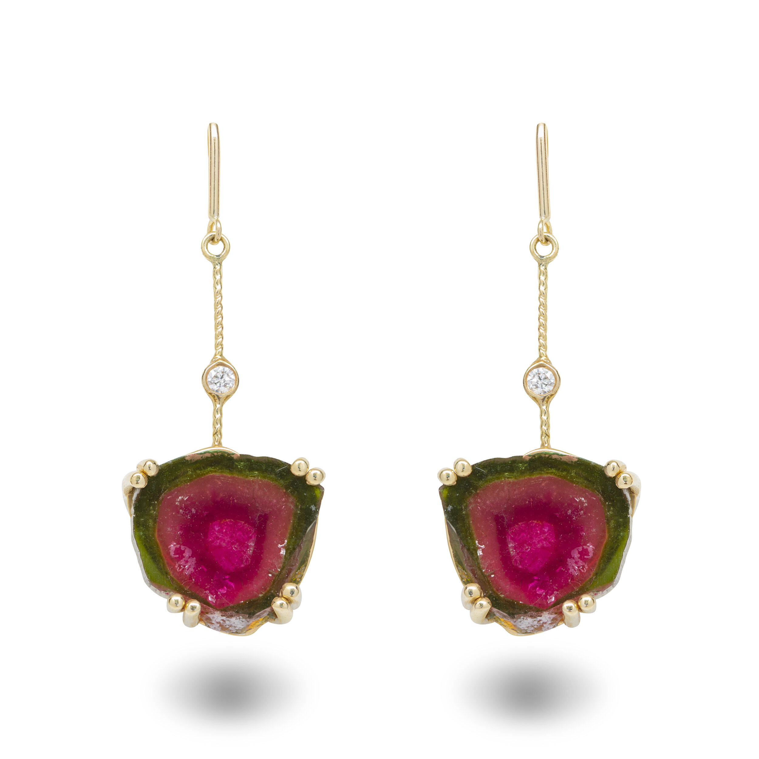 Watermelon Tourmaline Dangles by Sandy Moss™