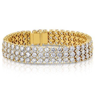 Three Row Diamond Bracelet