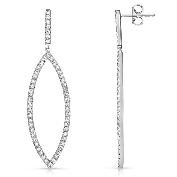 Lens Shape Drop Earrings