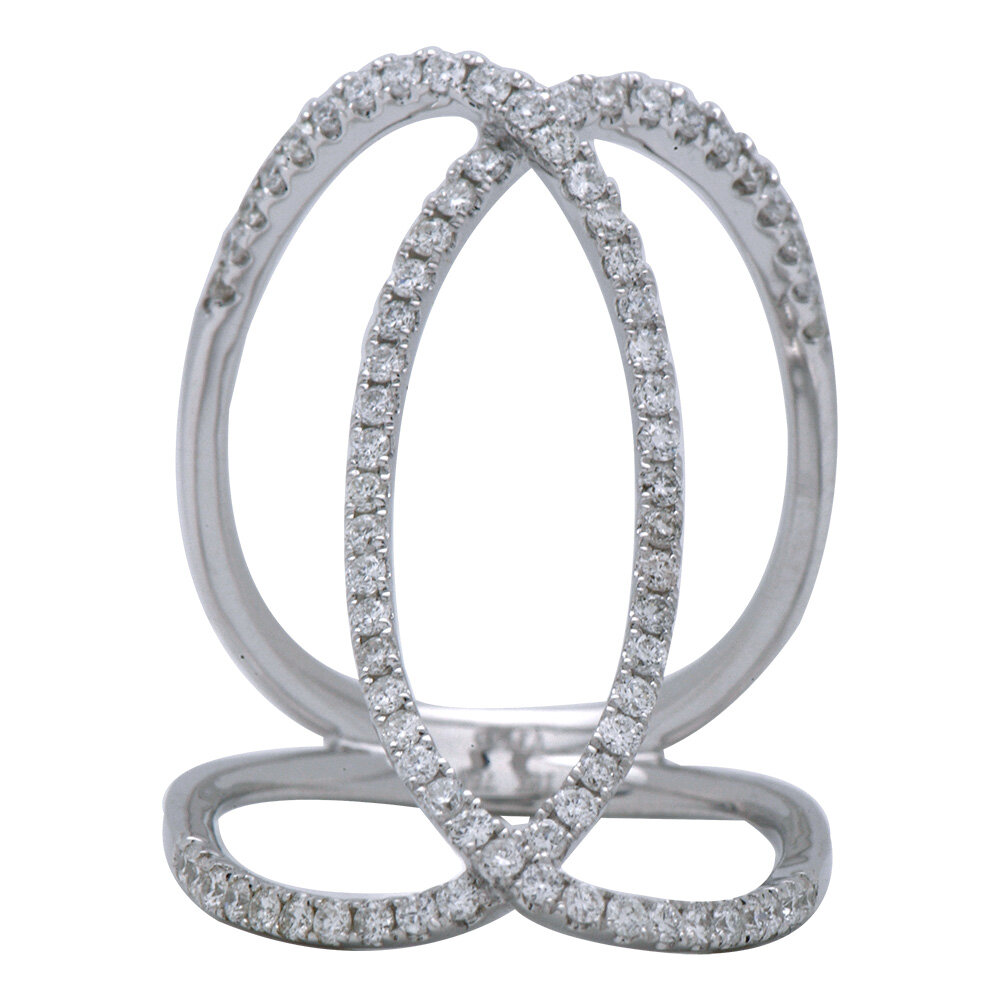 18KW FASHION DIAMOND RING