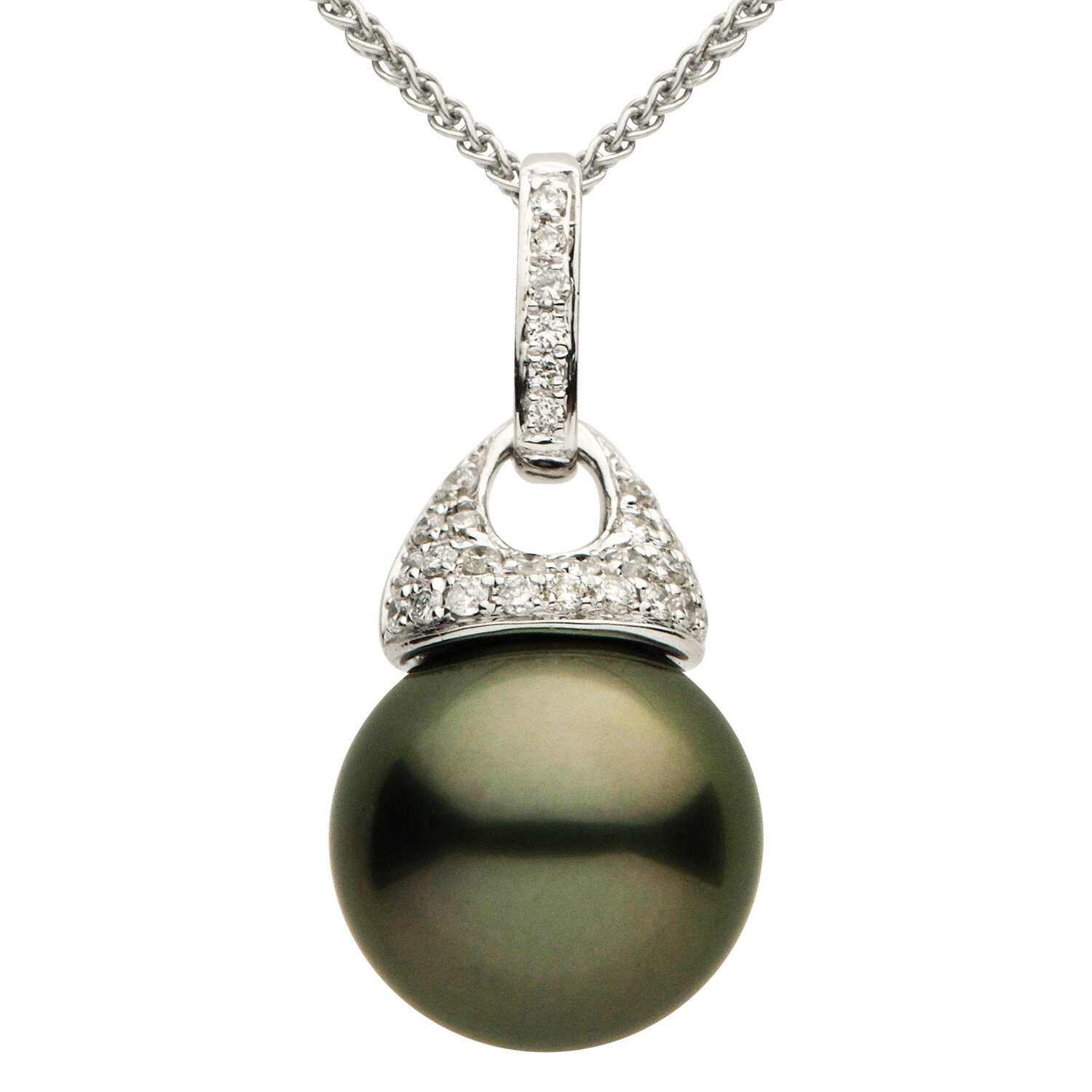 14KW TAHITIAN PEARL PENDANT, 10-11MM