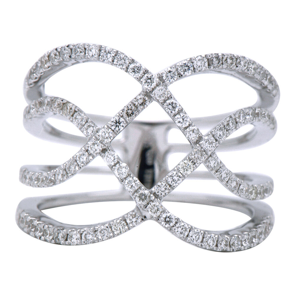 18KW FASHION DIAMOND RING