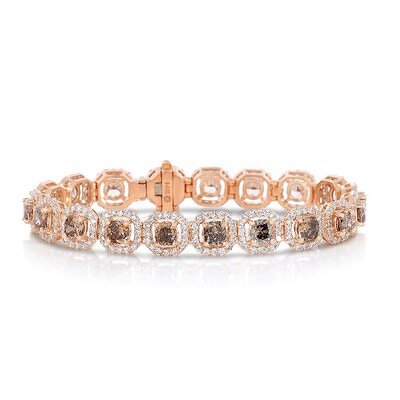 Chocolate Diamond Halo Bracelet