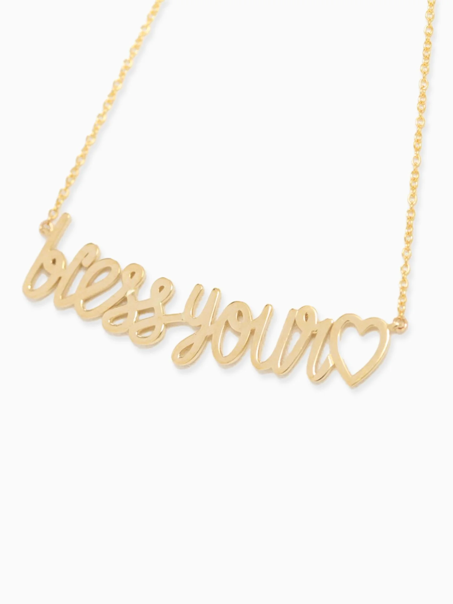 Bless Your Heart Gold Necklace