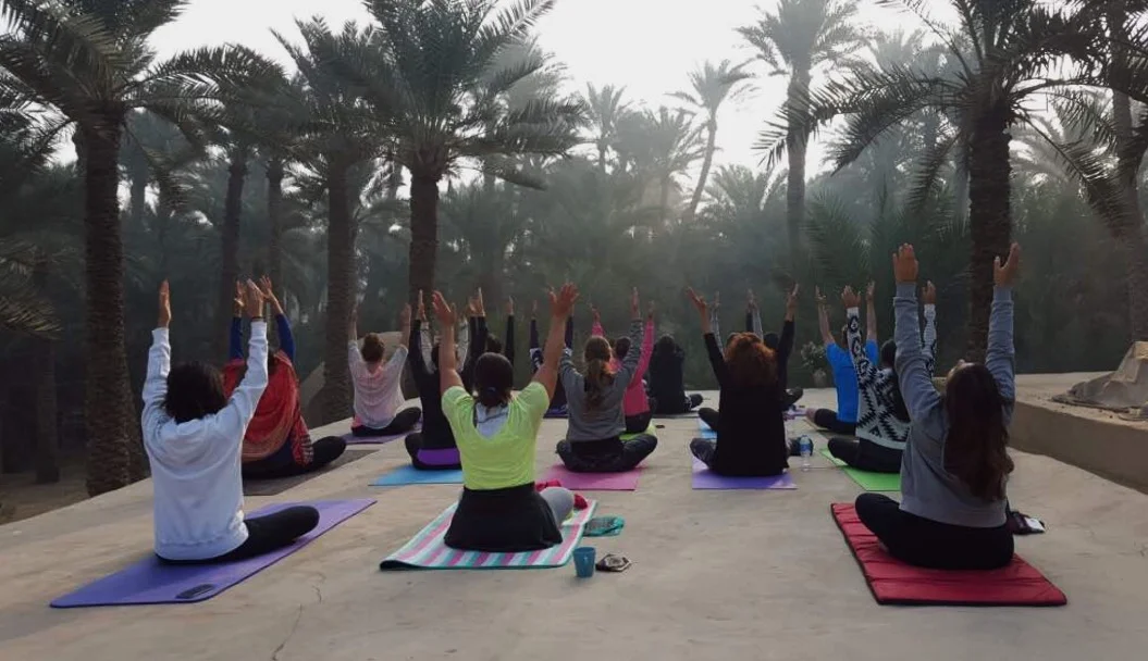 Our last yoga class on the roof. Photo by Yogi Ali
