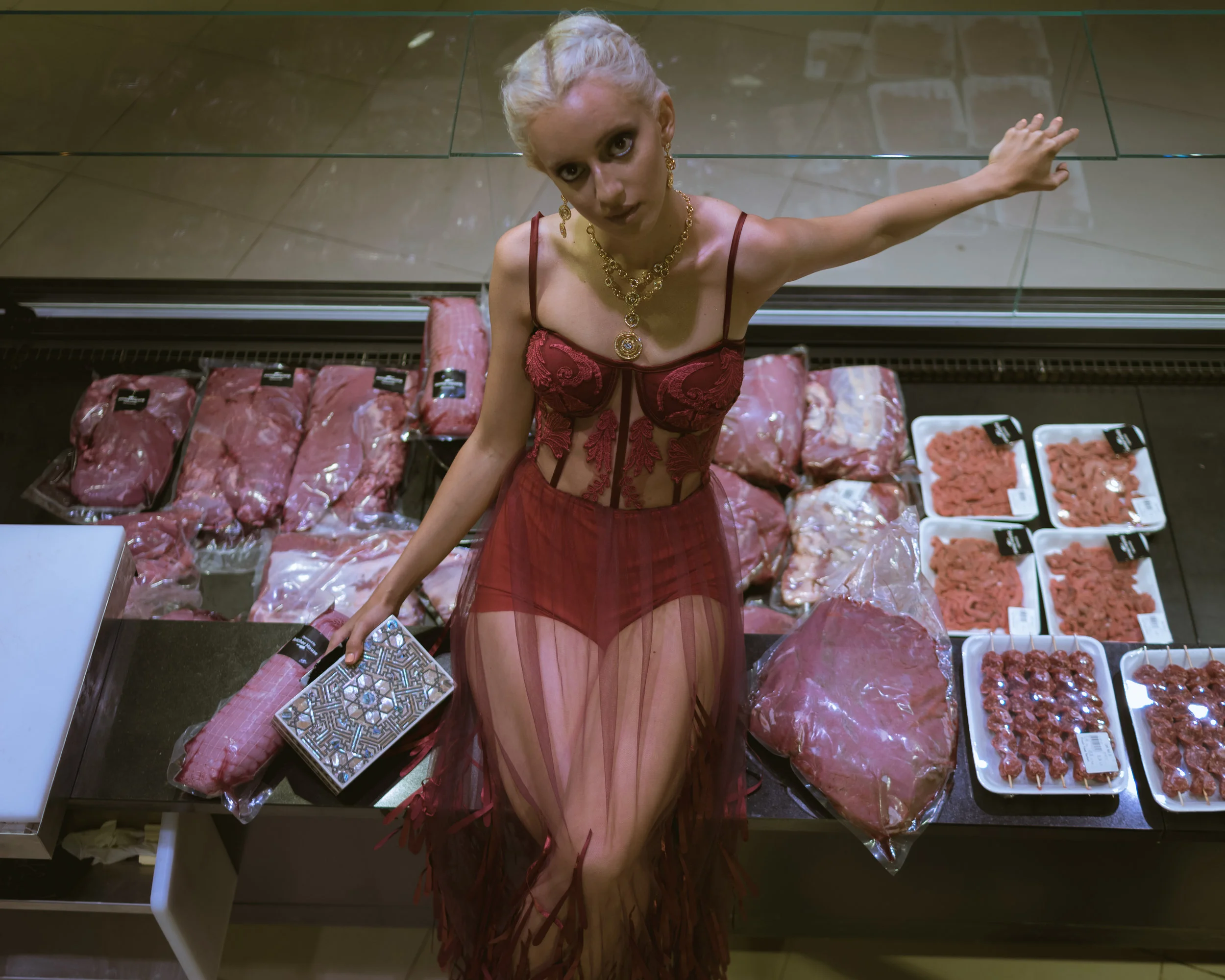 Anicee Gohar photographed by Hady Ashraf & Marwan Morsy for Flare PR on location at Fresh Food Market .