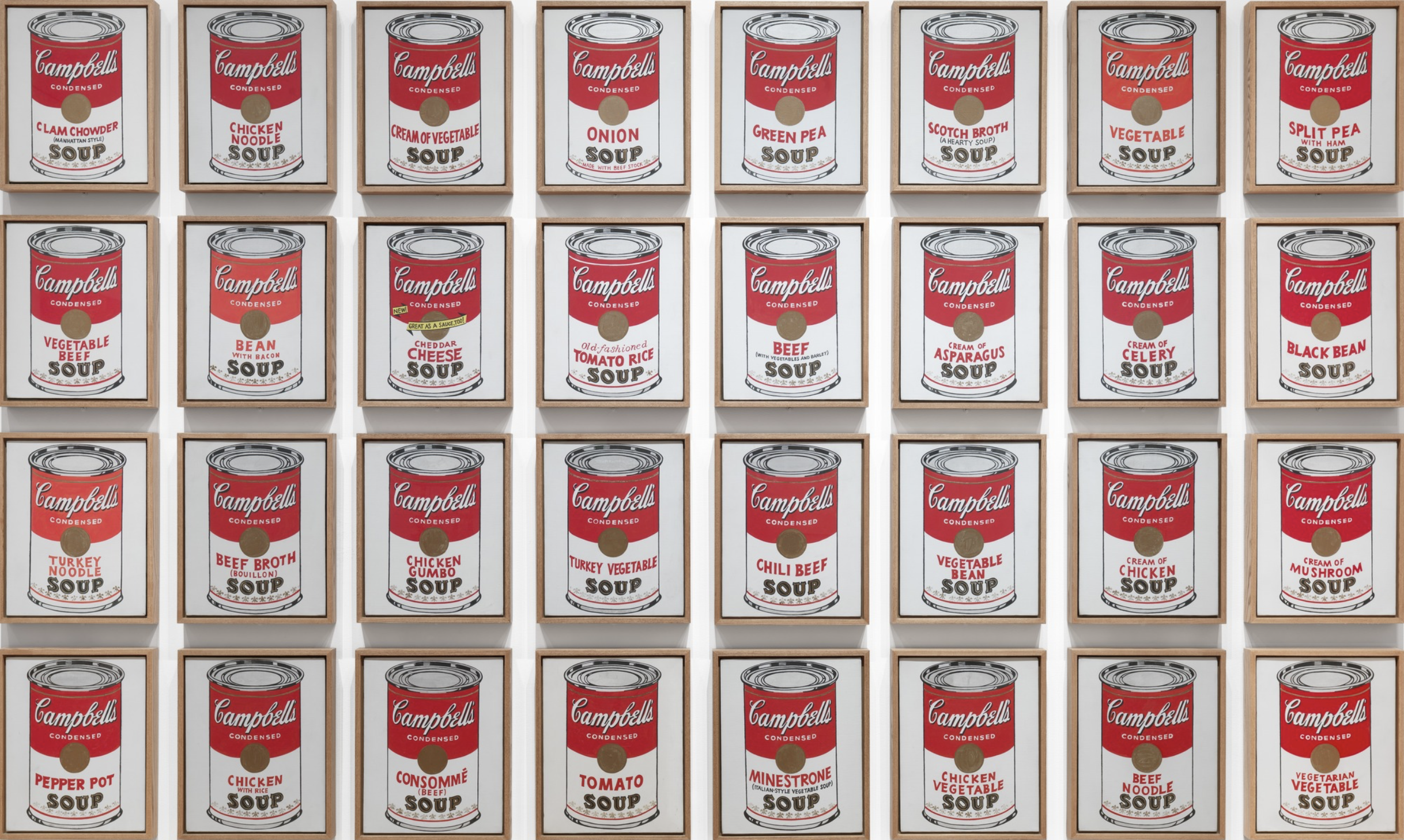 Andy Warhol, Campbell's Soup Cans, 1962, MoMA.
