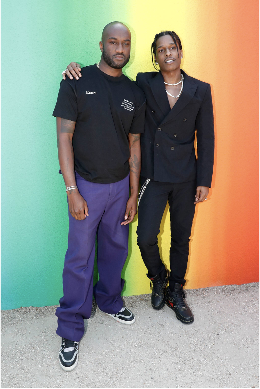 Virgil Abloh And A$AP Rocky. Photo: Getty Images 