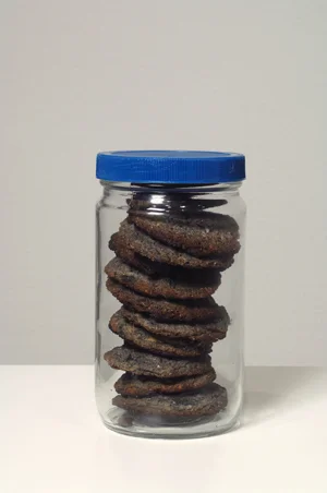 Cookies baked with ashes from “Cremation Project,” 1970. Courtesy of Artist and Galleries.