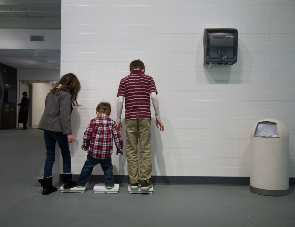  Some of the littlest guests enjoying the altered scales. 