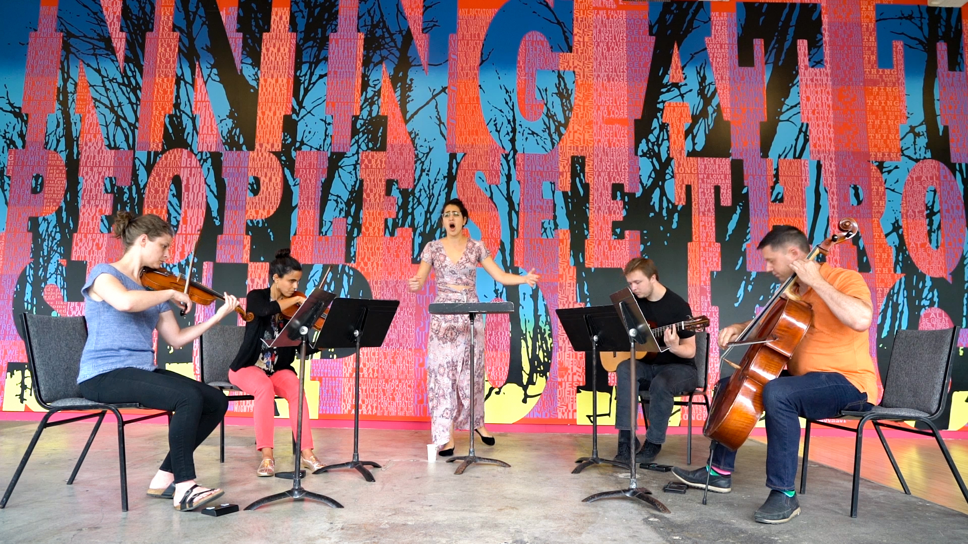  Performing music by Theodosia Roussos at MASS MoCA 