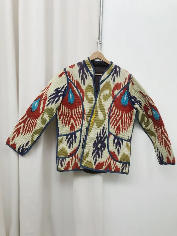 Ikat Jacket stitched cotton quilted