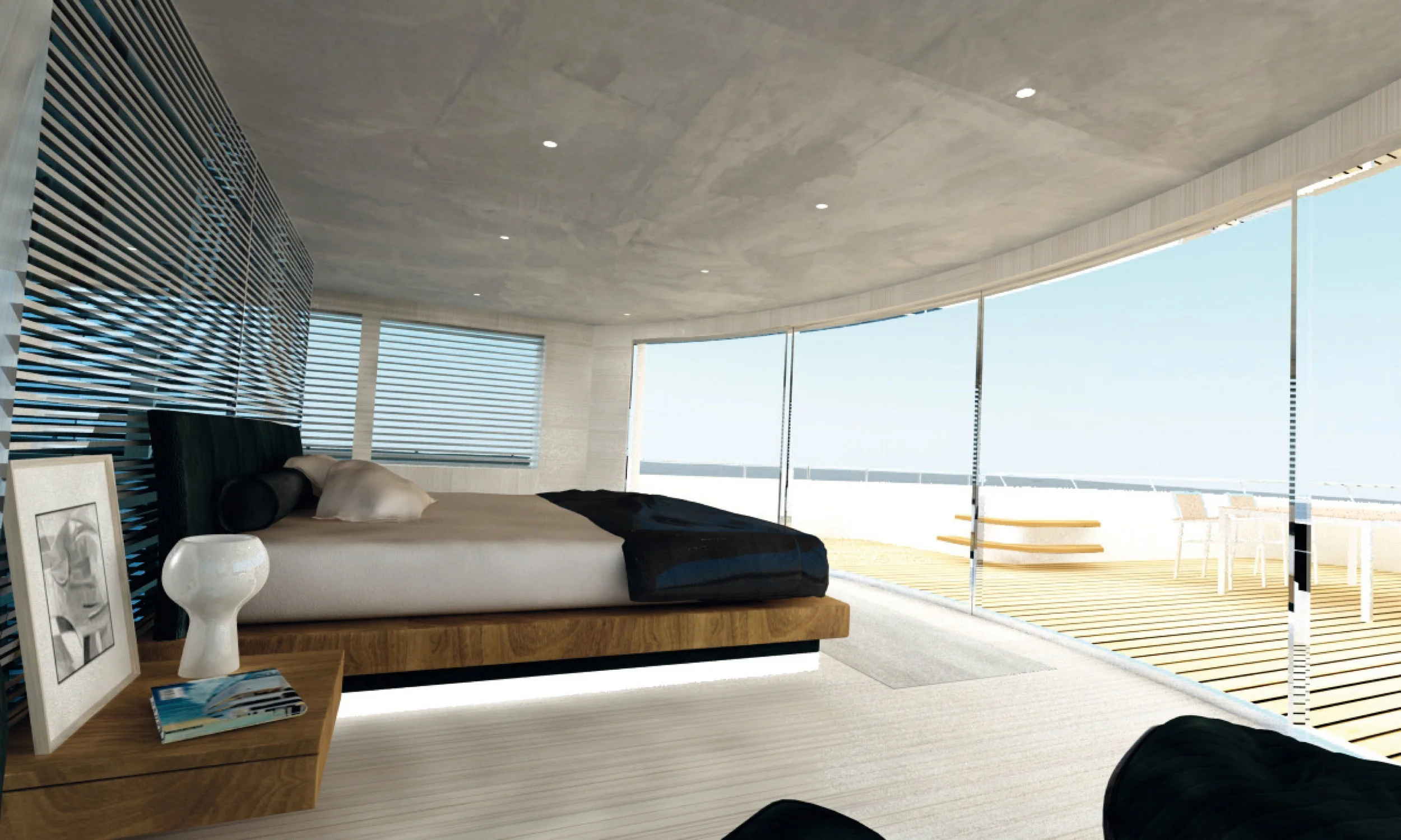72m Yacht Design Concept - Owner's suite