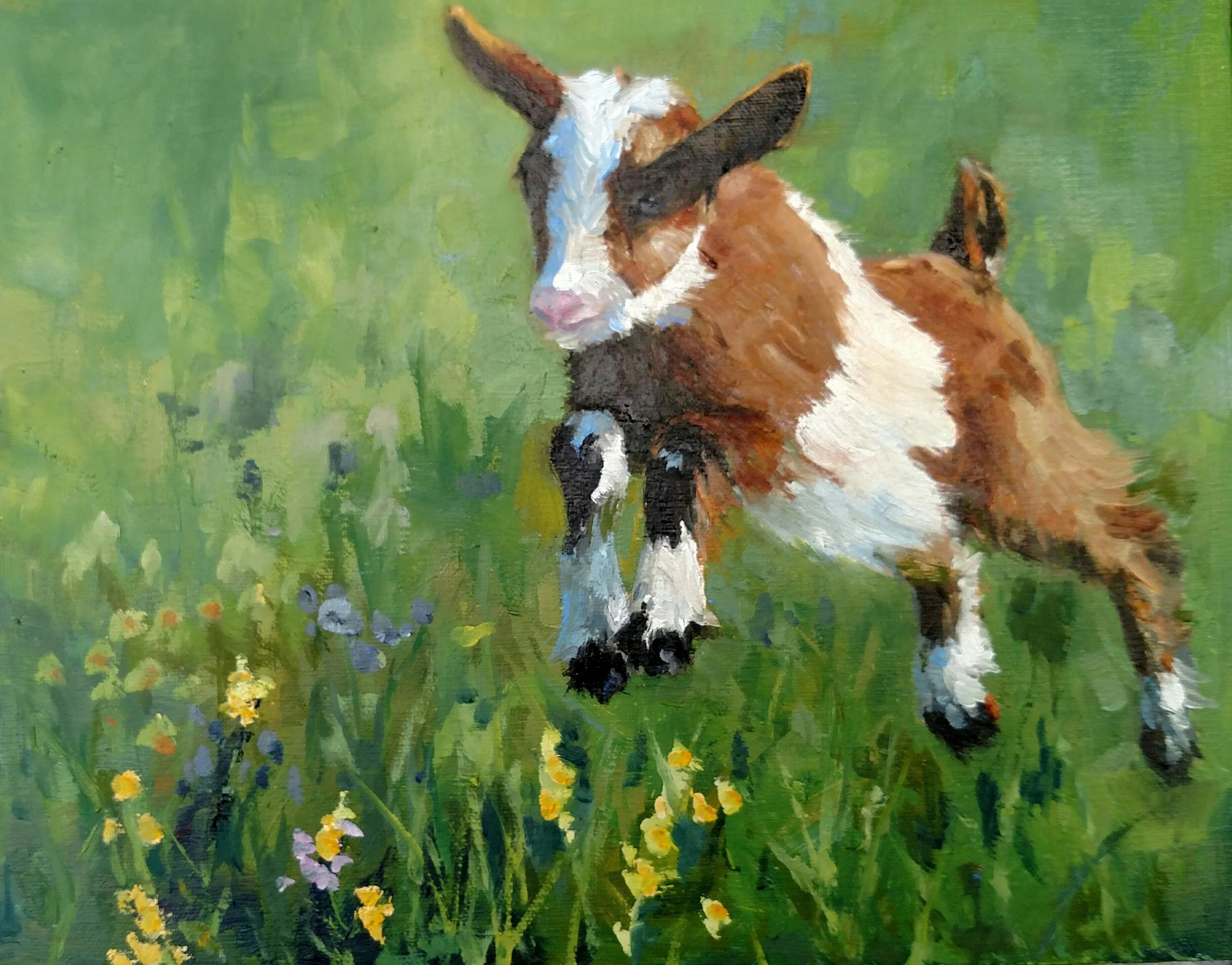 Kid Playing in the Meadow