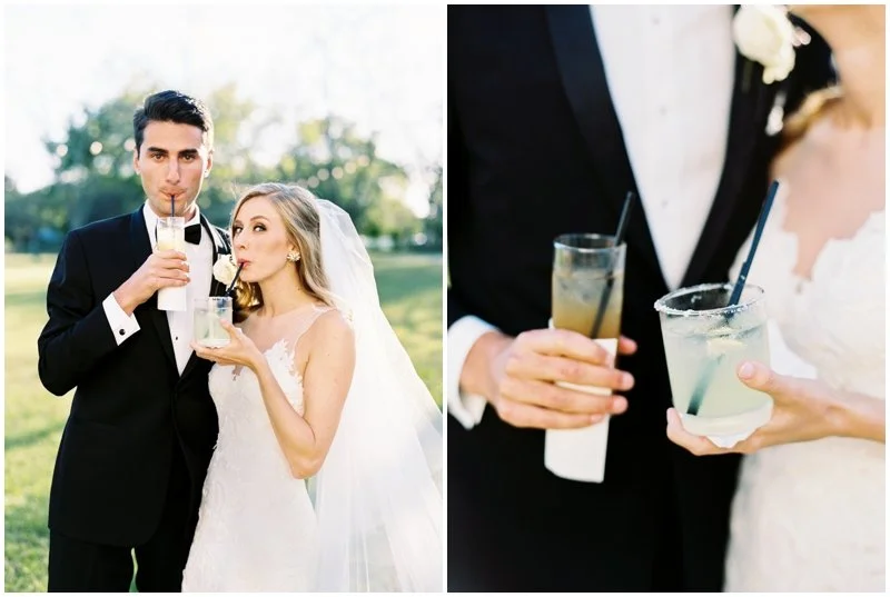 Signature wedding drinks, an Arnold Palmer and a Margarita by Top Texas Wedding Photographer Hannah Mayson