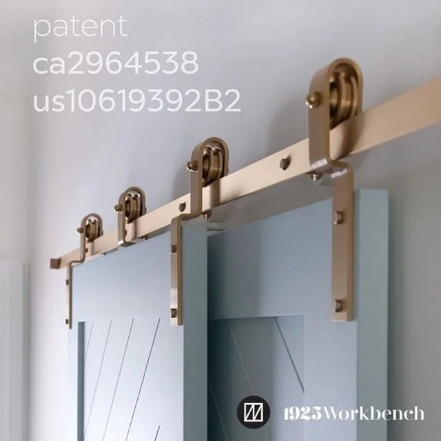 We've been dropping hints all along that a BIG announcement was to come. And it's FINALLY here! After a four-year wait, the US PATENT for our Single Track Bypass hardware is ALLOWED!! Look at the this glow on the solid brass finish and dreamy blue do