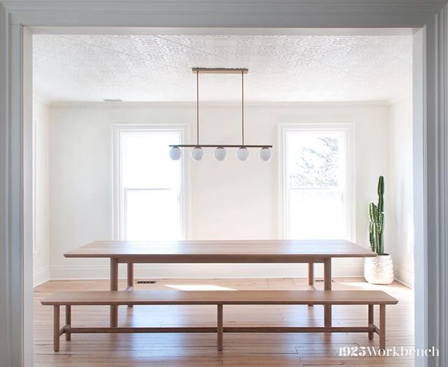 Imagine styling this. The 10-foot Piping table and bench we made for @saana_farmhouse @saana_yoga 
Now imagine retreating here 💗
#1925workbenchfurniture .
.
.
#solidwhiteoak #whiteoak #table  #custom #handcrafted #furniture #interiors #styling #desi