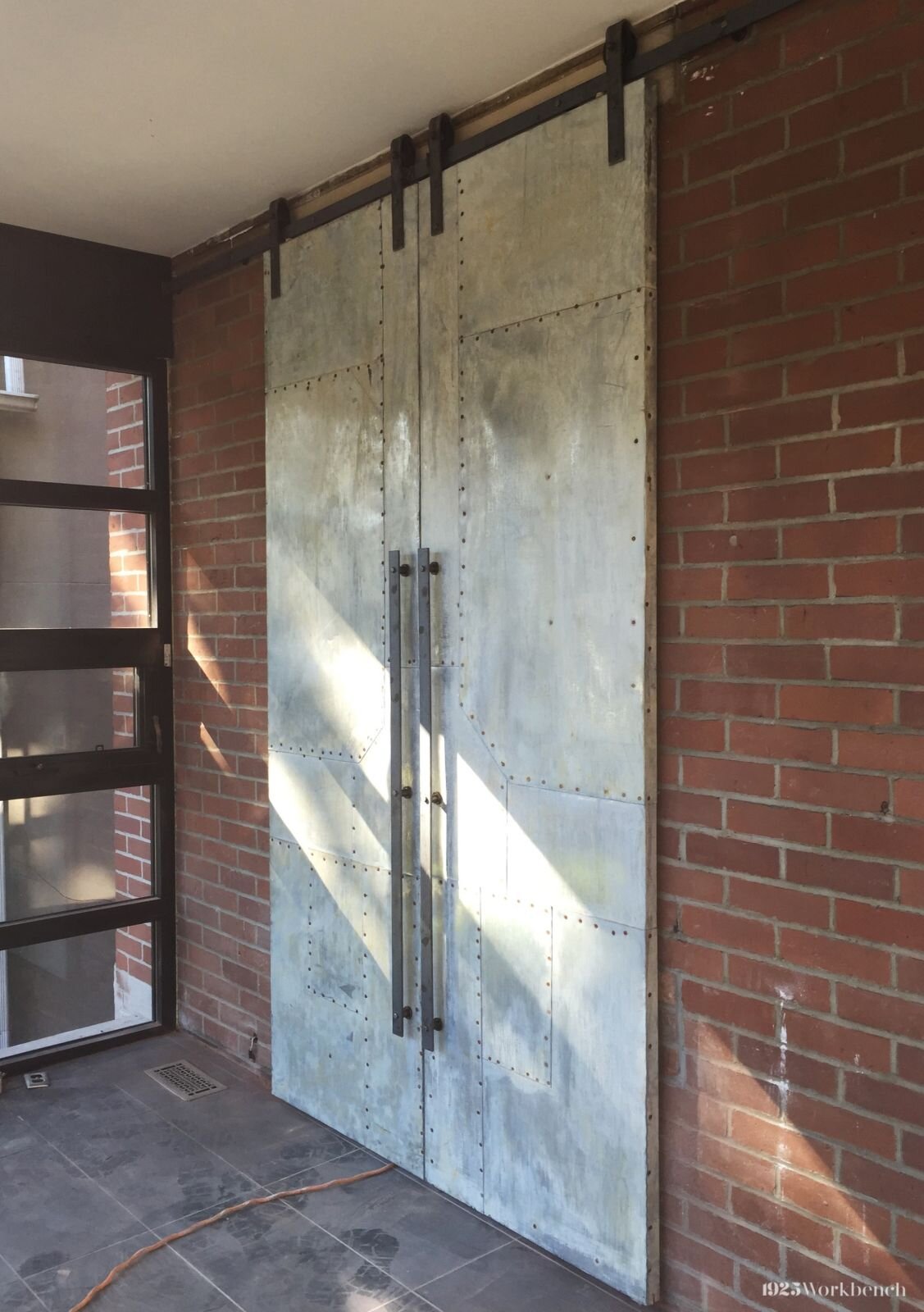 Metal quilted door