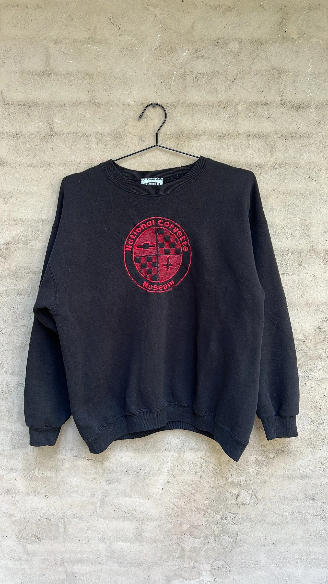 Vintage Embroidered National Corvette Pullover, XL