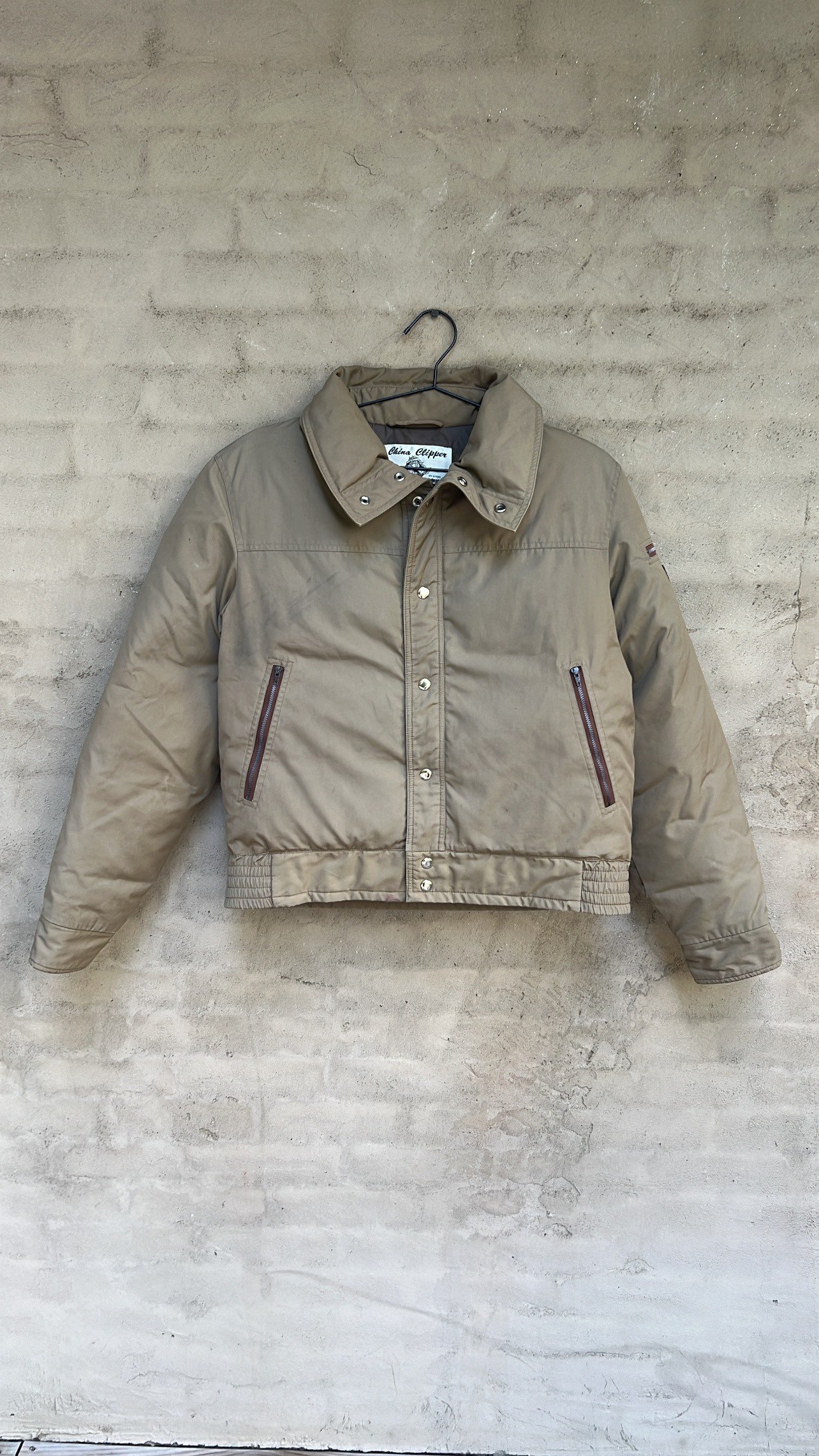 Vintage Men's Harley Patched Down Jacket, Med