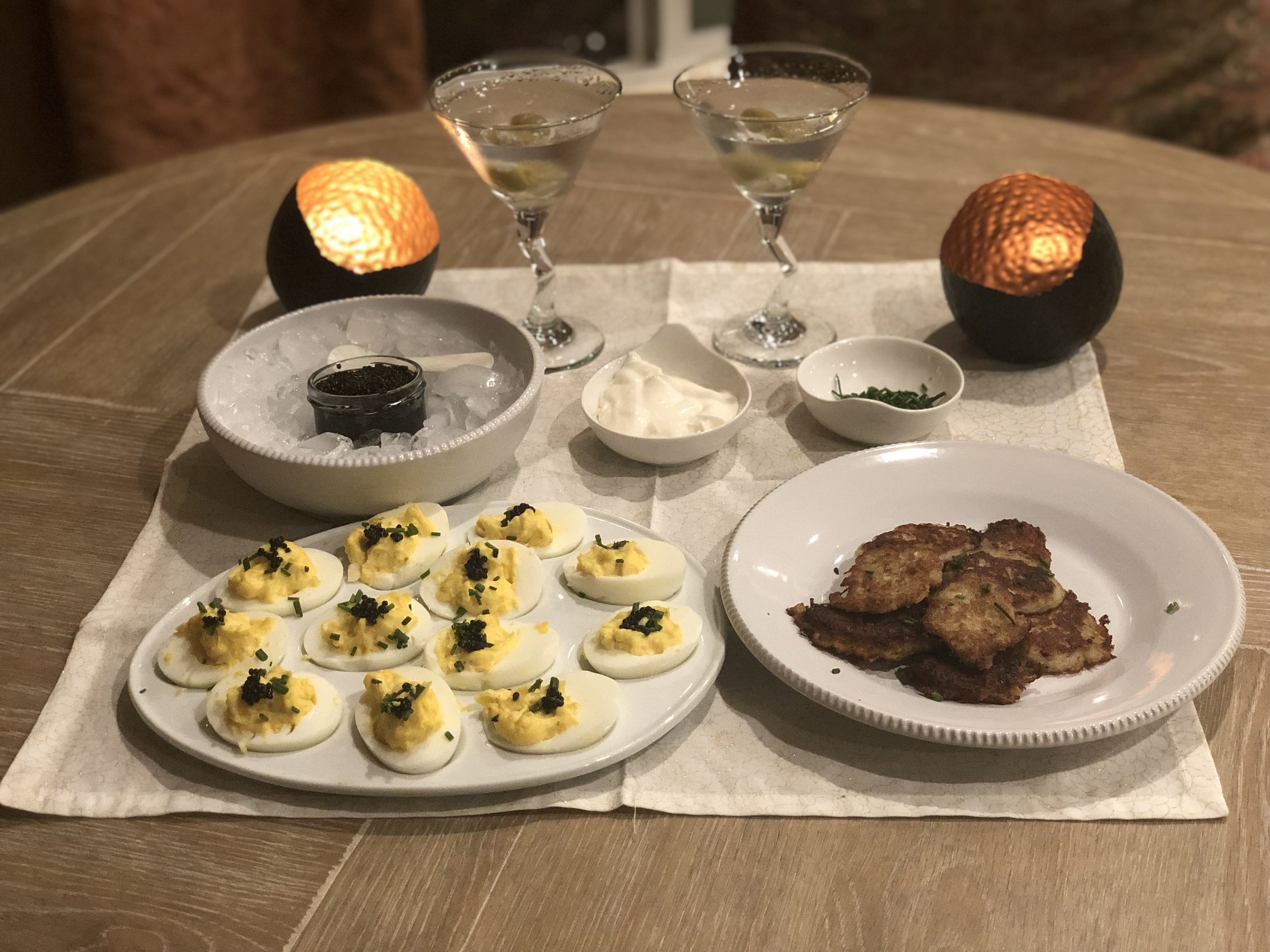 Caviar Deviled Eggs &amp; Latkes - Recipe Coming Soon!