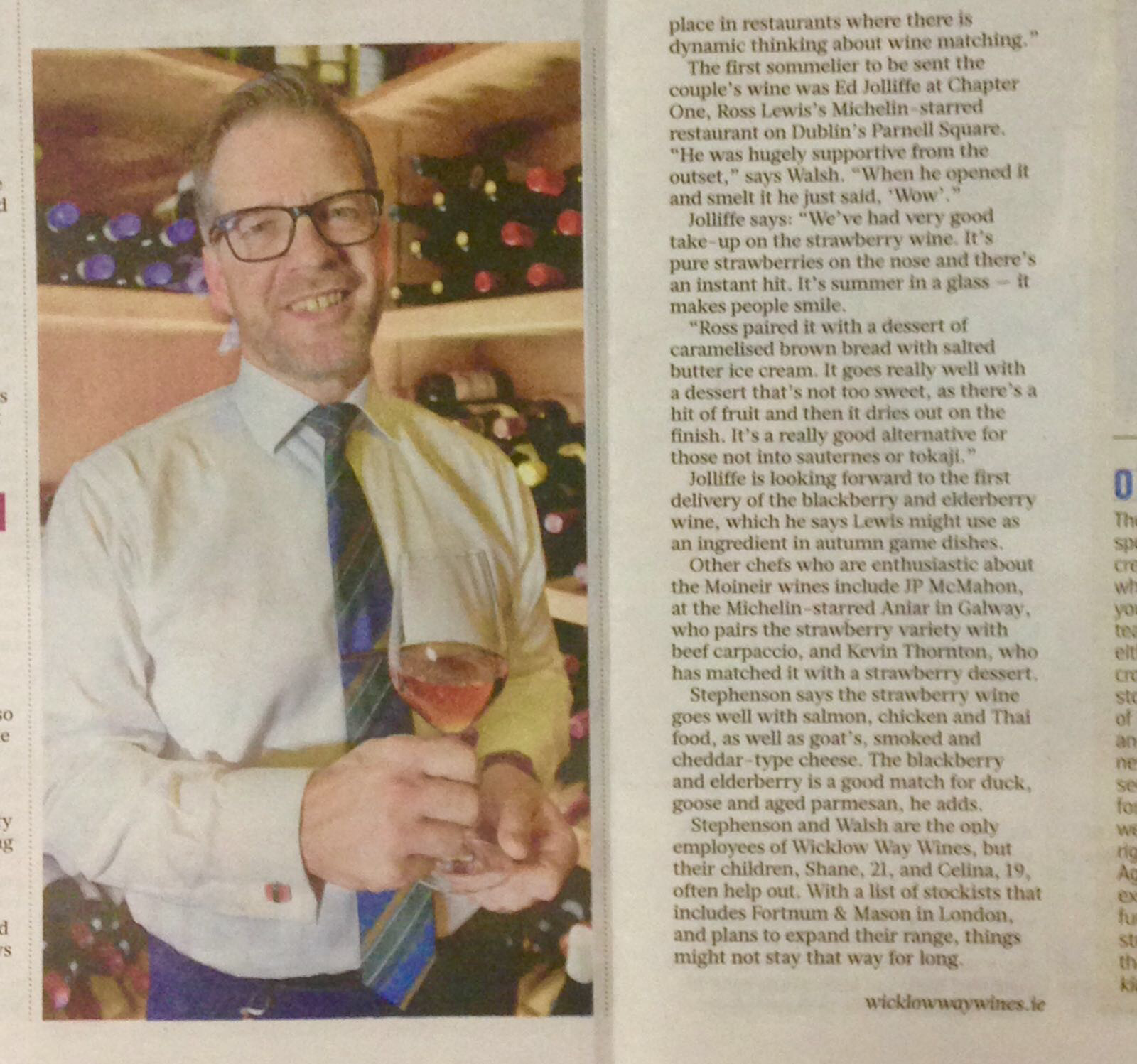 Ed Joliffe, Chapter One, Móinéir strawberry wine by Wicklow Way Wines.png