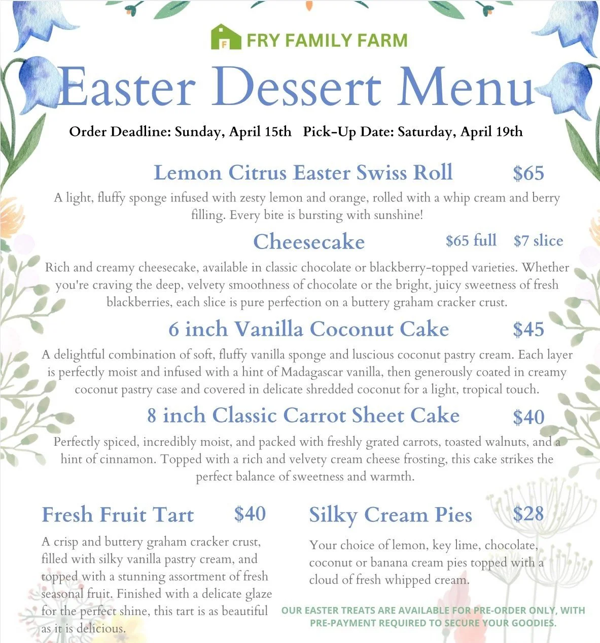 Easter Desserts