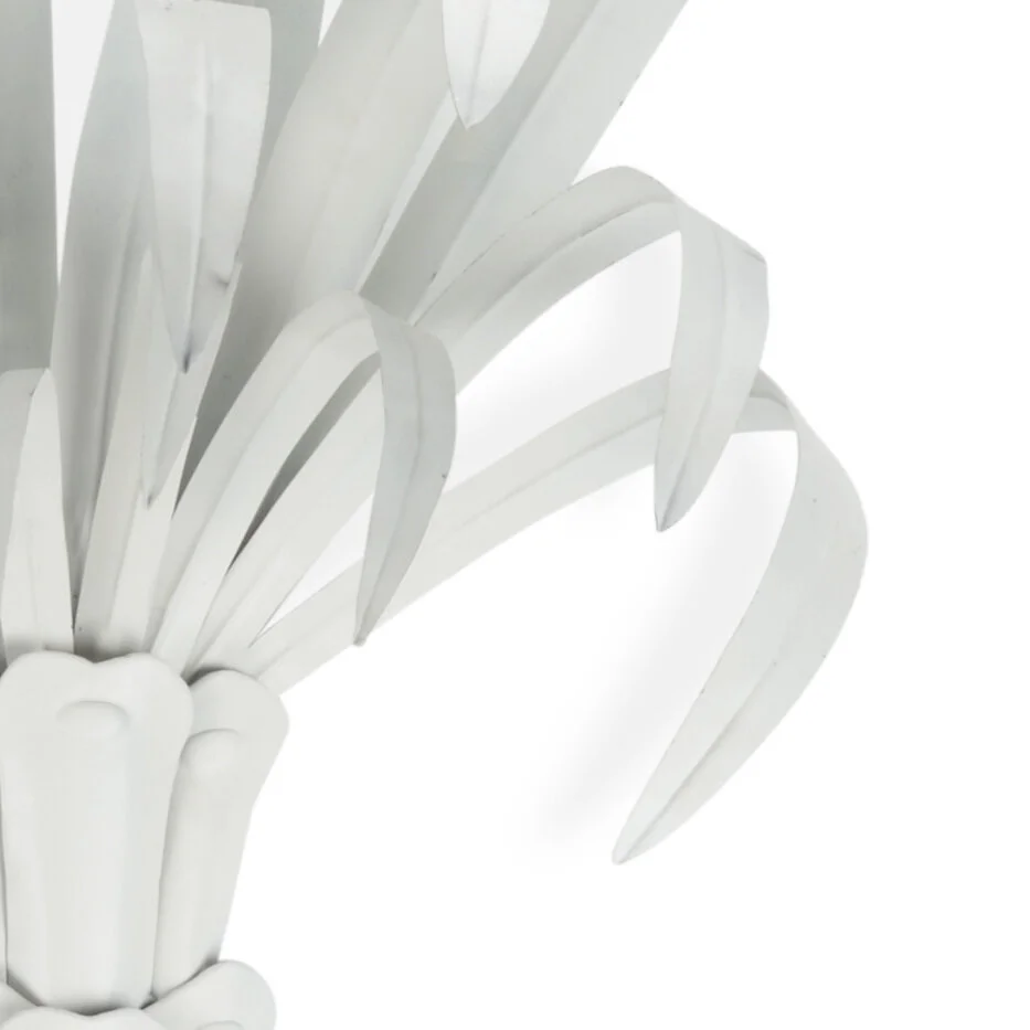 A PAIR OF WHITE PAINTED PALM TREES — Meg Braff Designs