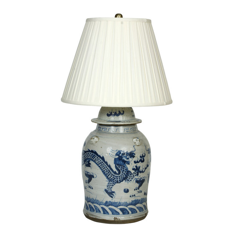 Blue And White Chinese Export Ginger Jar Lamp Meg Braff Designs White Chinese Export Ginger Jar Lamp, Small Blue And White Chinoiserie Lamp