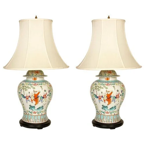 Pair Of Asian Porcelain Lamps Meg Braff Designs Pair Of Asian Porcelain Lamps Meg, Asian Porcelain Lamps
