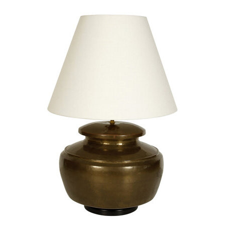 Large Vintage Brass Table Lamp James, Vintage Large Brass Table Lamp