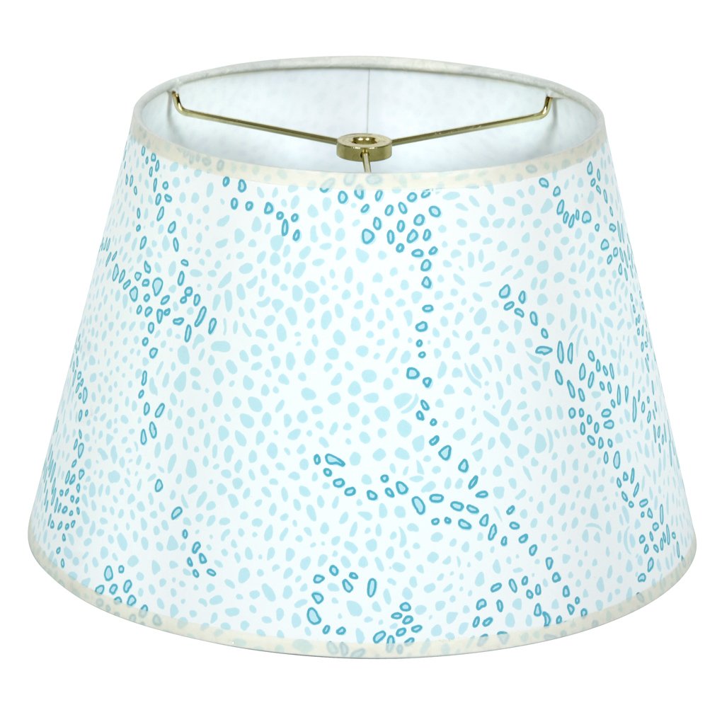 CUSTOM MENTON TURQUOISE MBD WALLPAPER LAMPSHADE — Meg Braff Designs