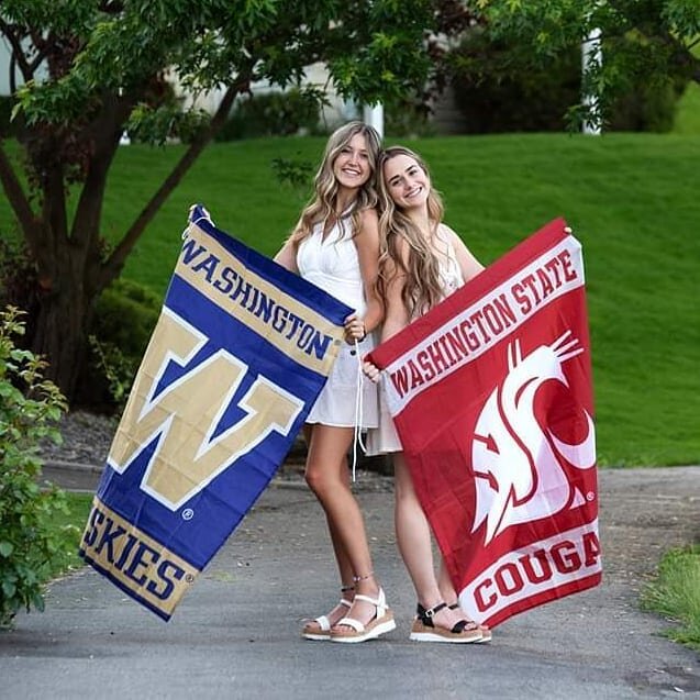 One is off to UW and the other WSU! Let the adventures begin! 
#senior2020  #seniorologie #lastseniorsunday🎓