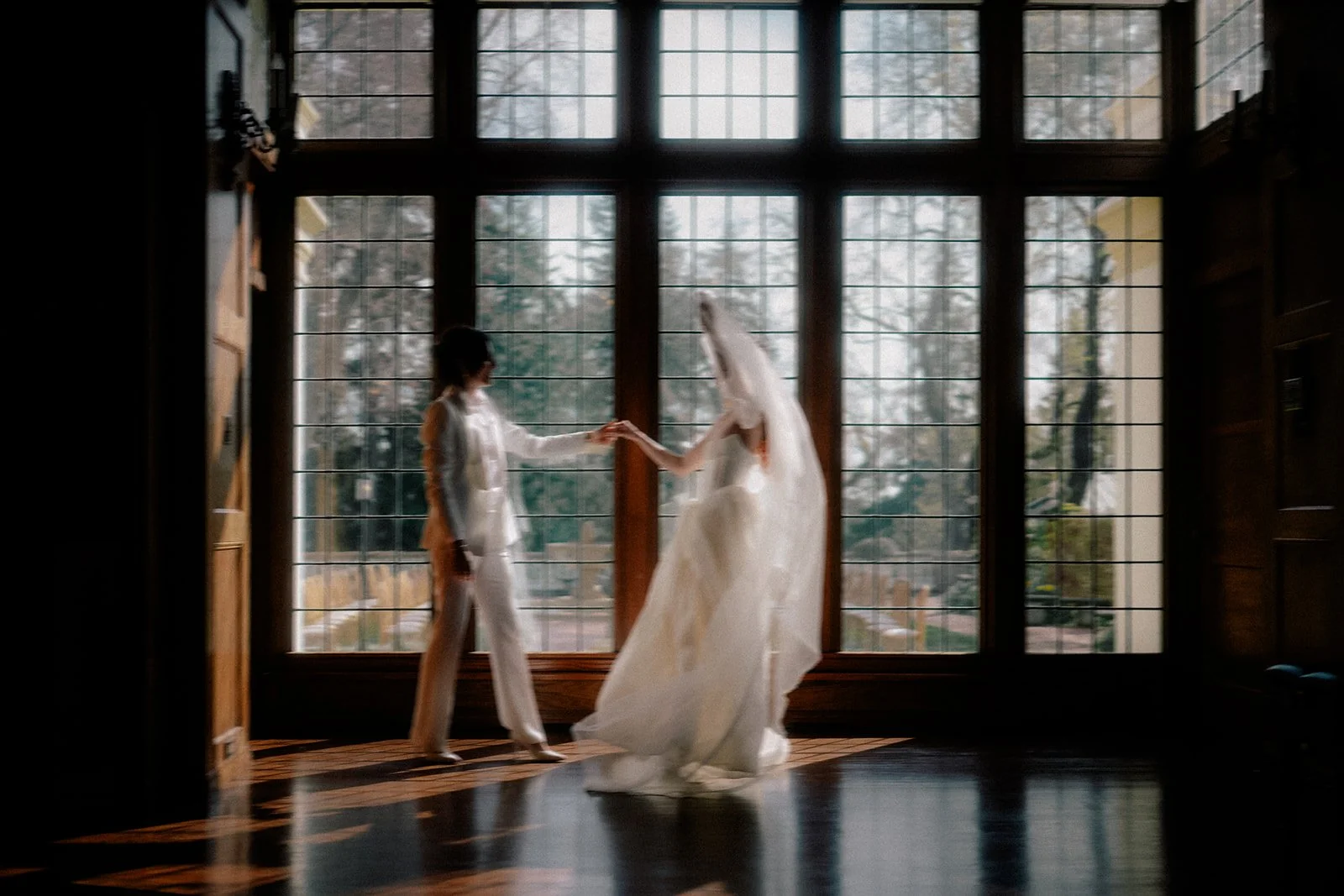 editorial style wedding photography at lairmont manor of a beautiful queer couple