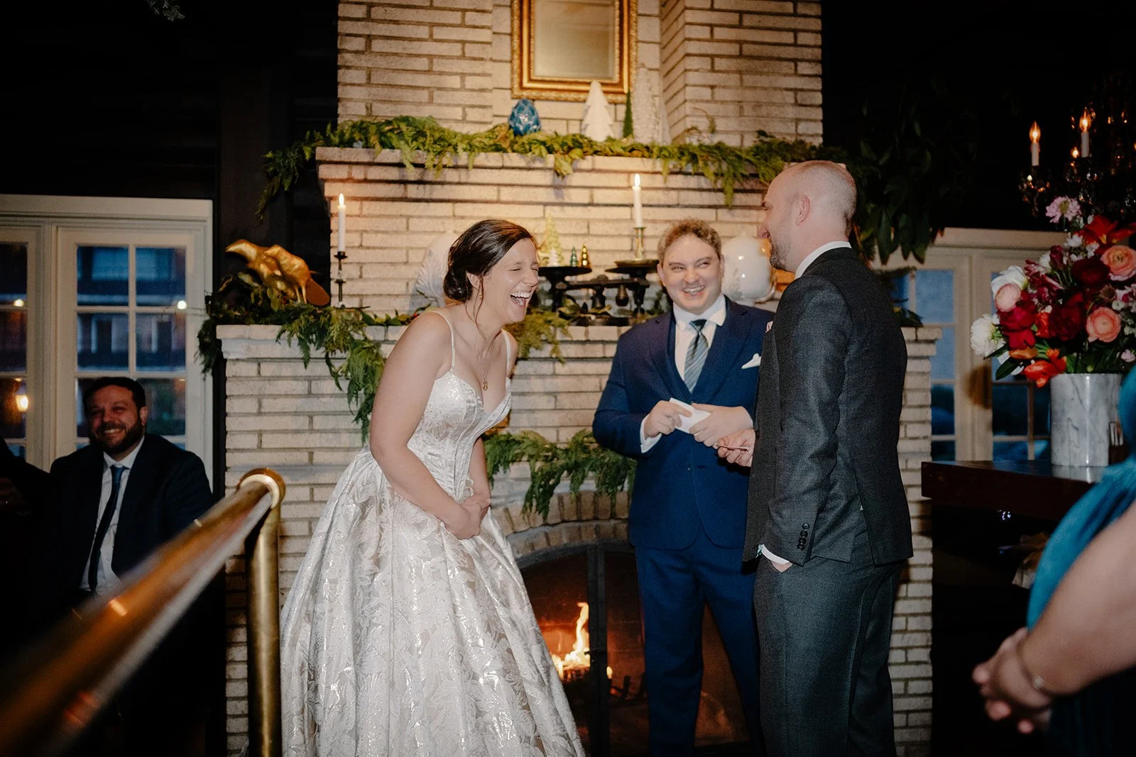 small restaurant wedding ceremony at il nido in west seattle