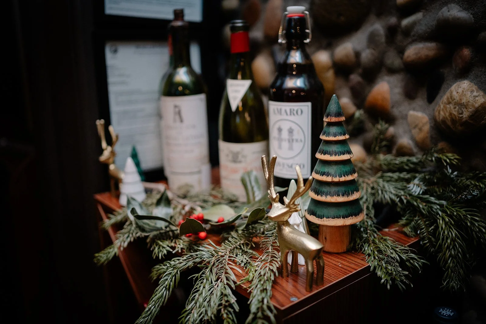 small restaurant wedding reception set up at il nido in west seattle