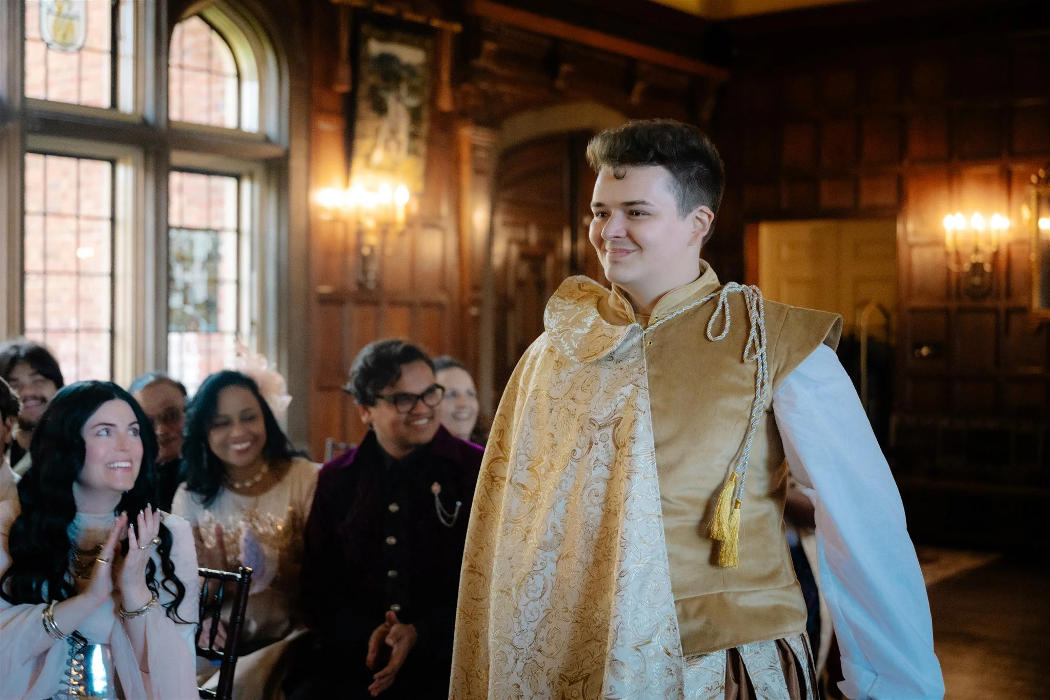 groom walking down the aisle