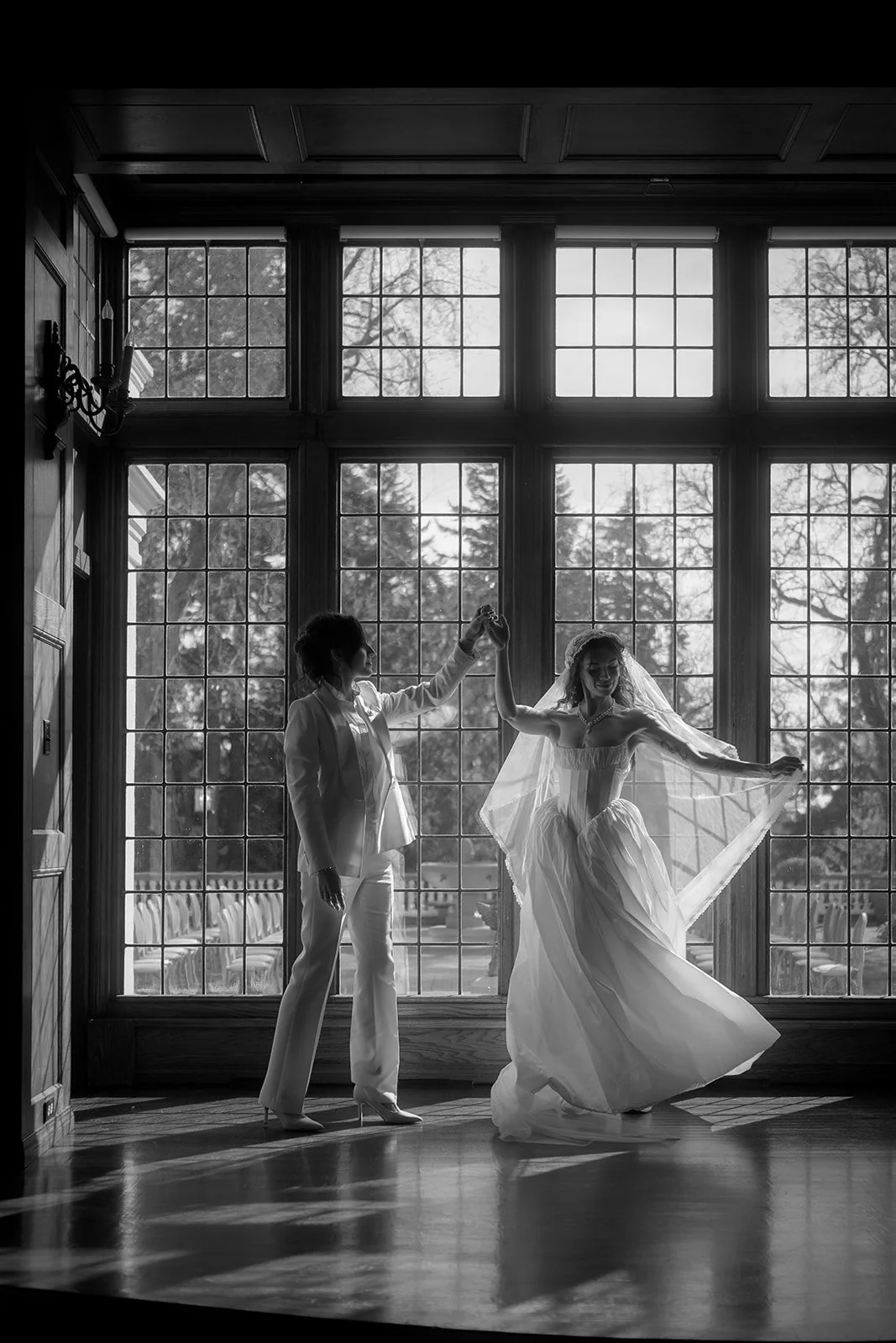 editorial style wedding photography at lairmont manor of a beautiful queer couple