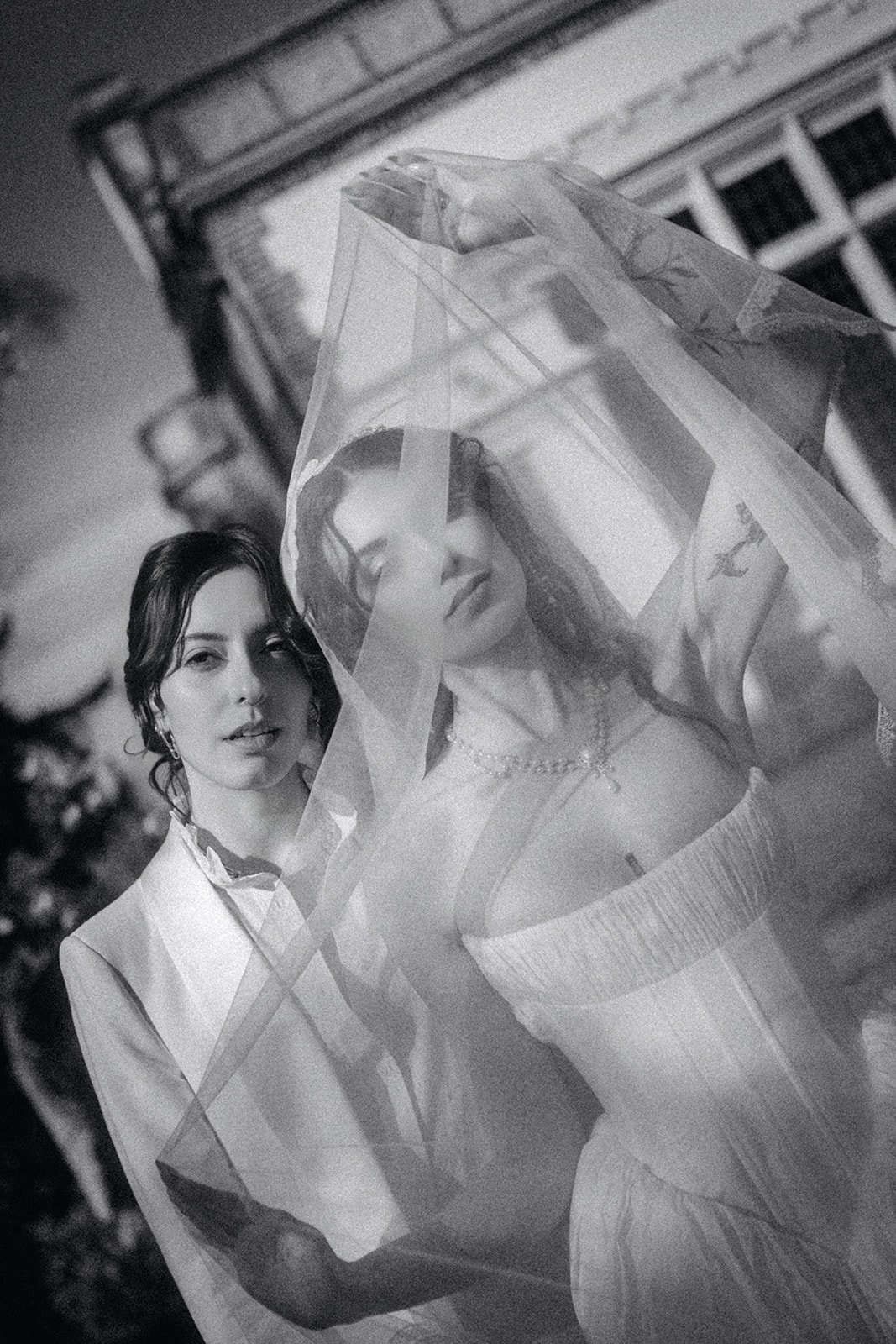 editorial style wedding photography at lairmont manor of a beautiful queer couple