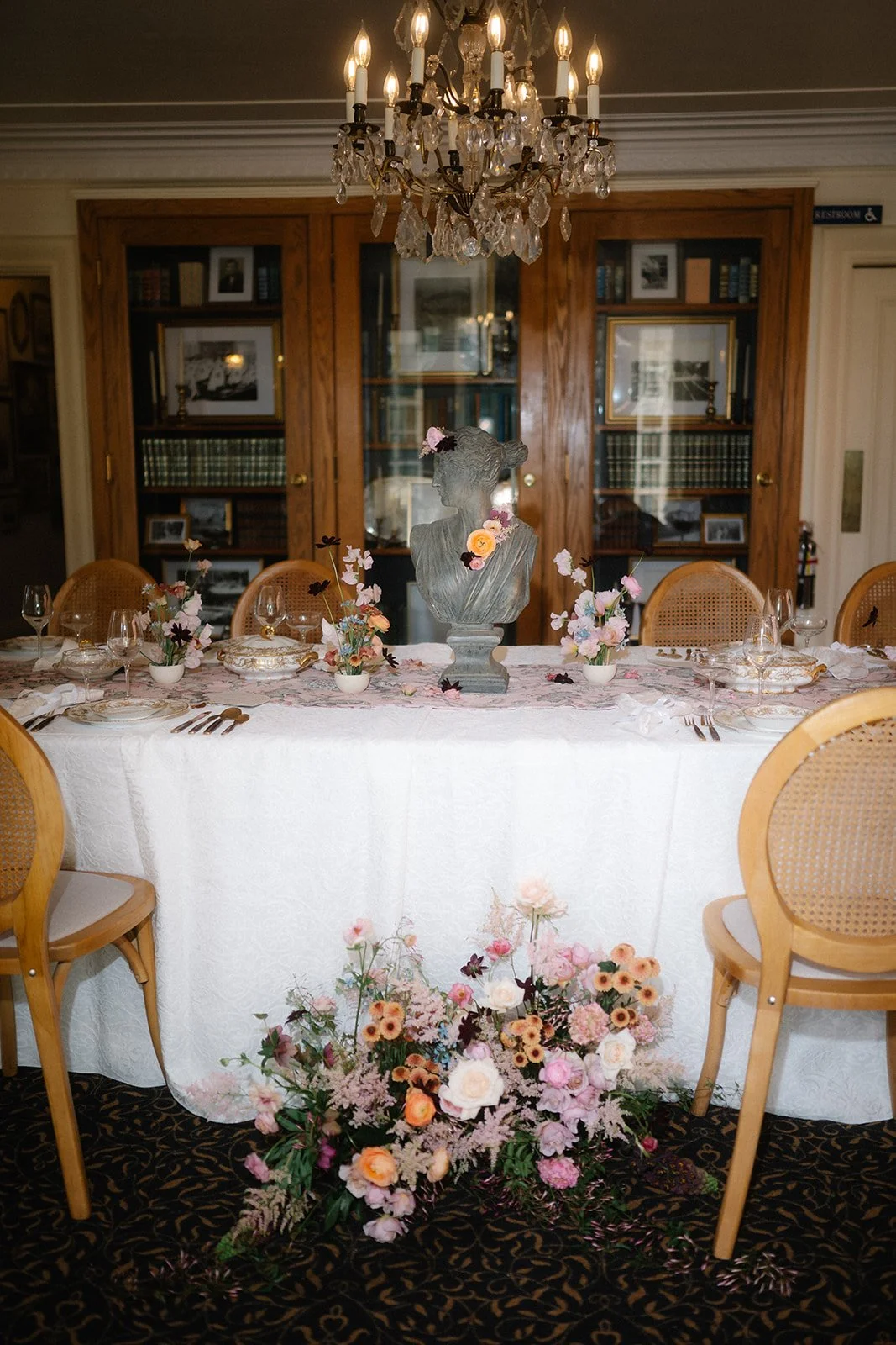 lairmont manor wedding reception decor in rococo style