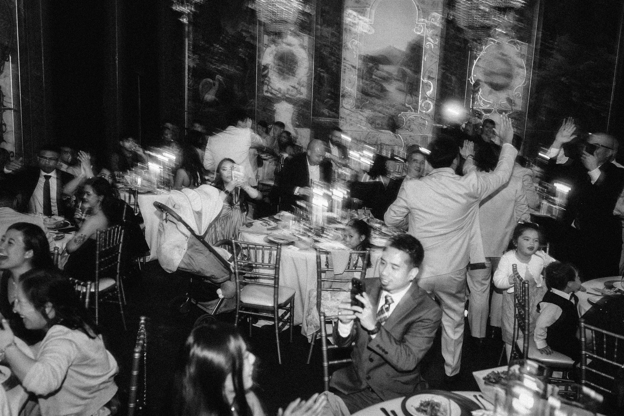 candid wedding reception moments at the ruins in seattle