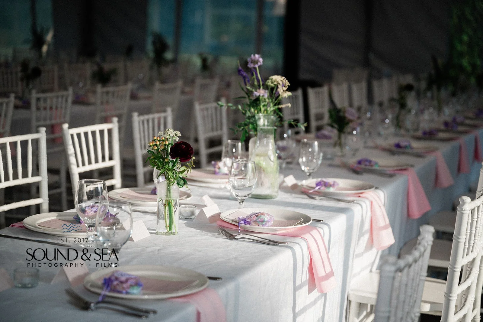 tented wedding reception space at crescent park for a seabrook wa wedding