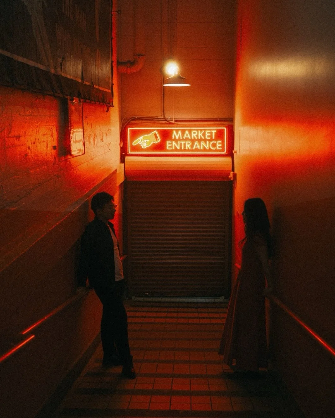 neon, brick, cobblestones, and golden hour over the sound; pike place market is genuinely one of the most cinematic locations for seattle engagement photography, and these two made it even better. sweet, romantic, and so in love. as your seattle wedd