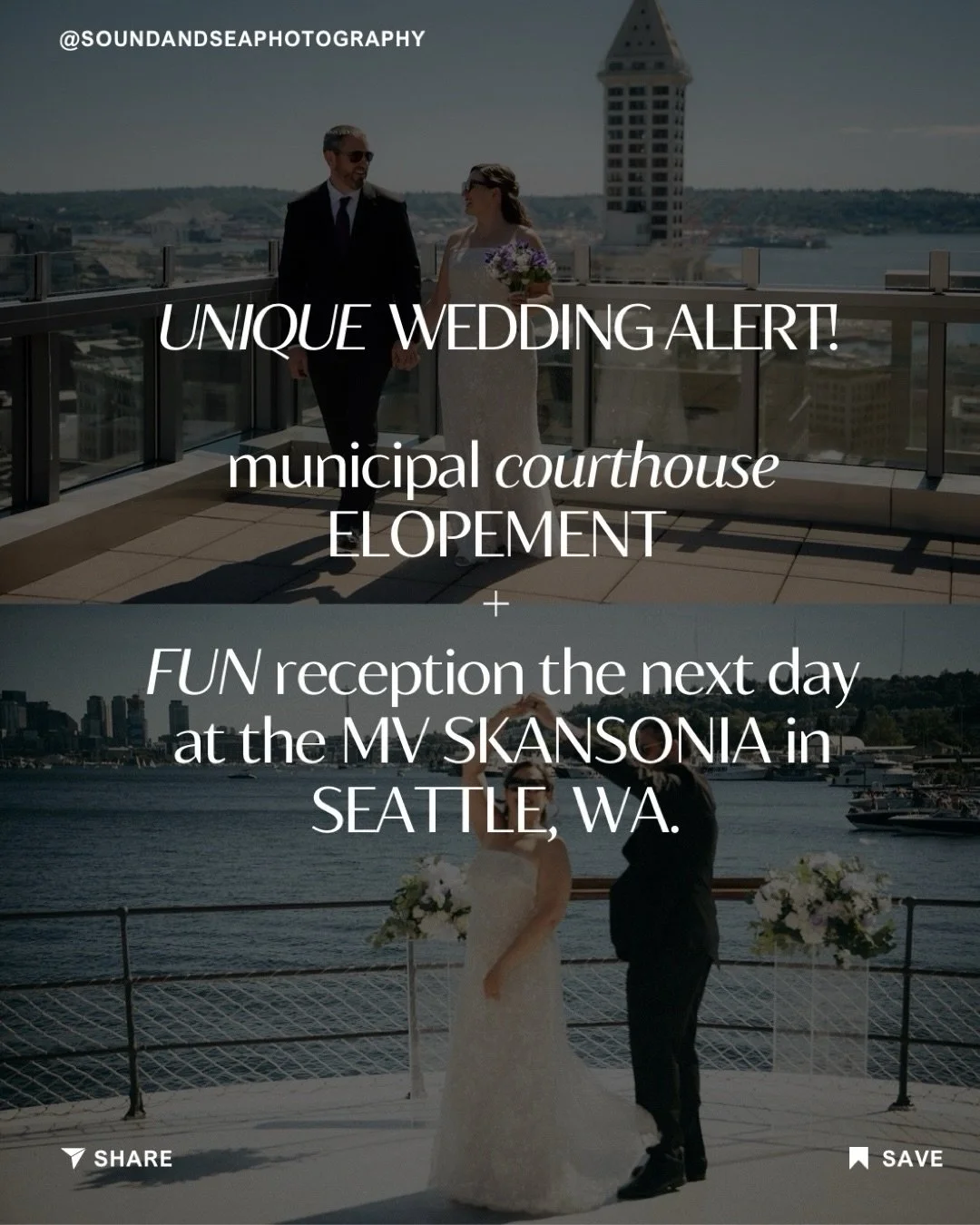 ❤️⛴️🌅 we loved documenting this sweet, unconventional celebration as a seattle wedding photographer and videographer team! 

the couple said their vows in an intimate ceremony at the seattle municipal courthouse, just the two of them and their paren