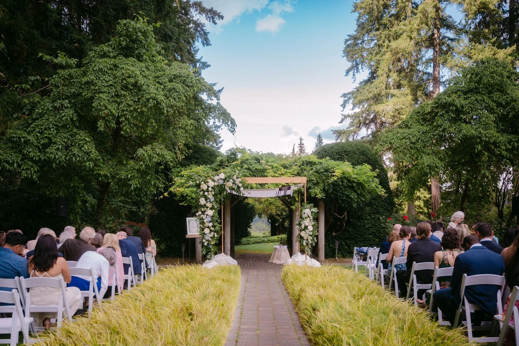 carnation farms outdoor wedding ceremony space