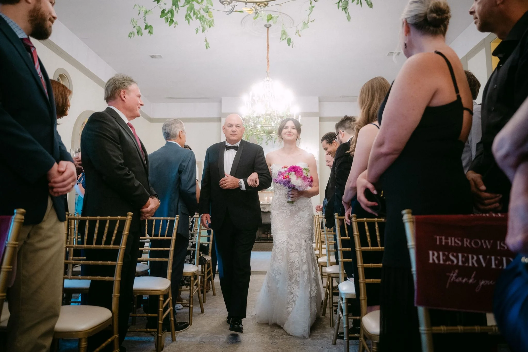 dad walking bride down the aisle