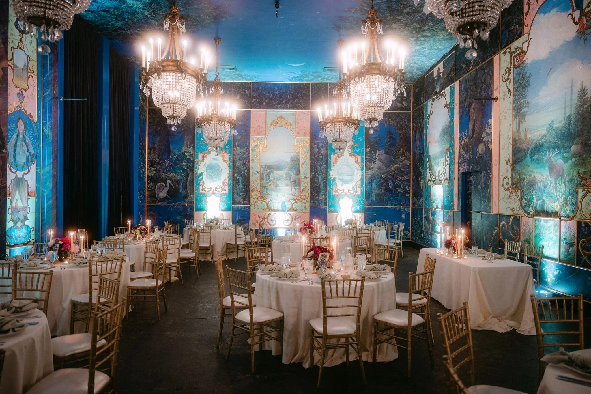 quirky wedding reception decor at the ruins in seattle