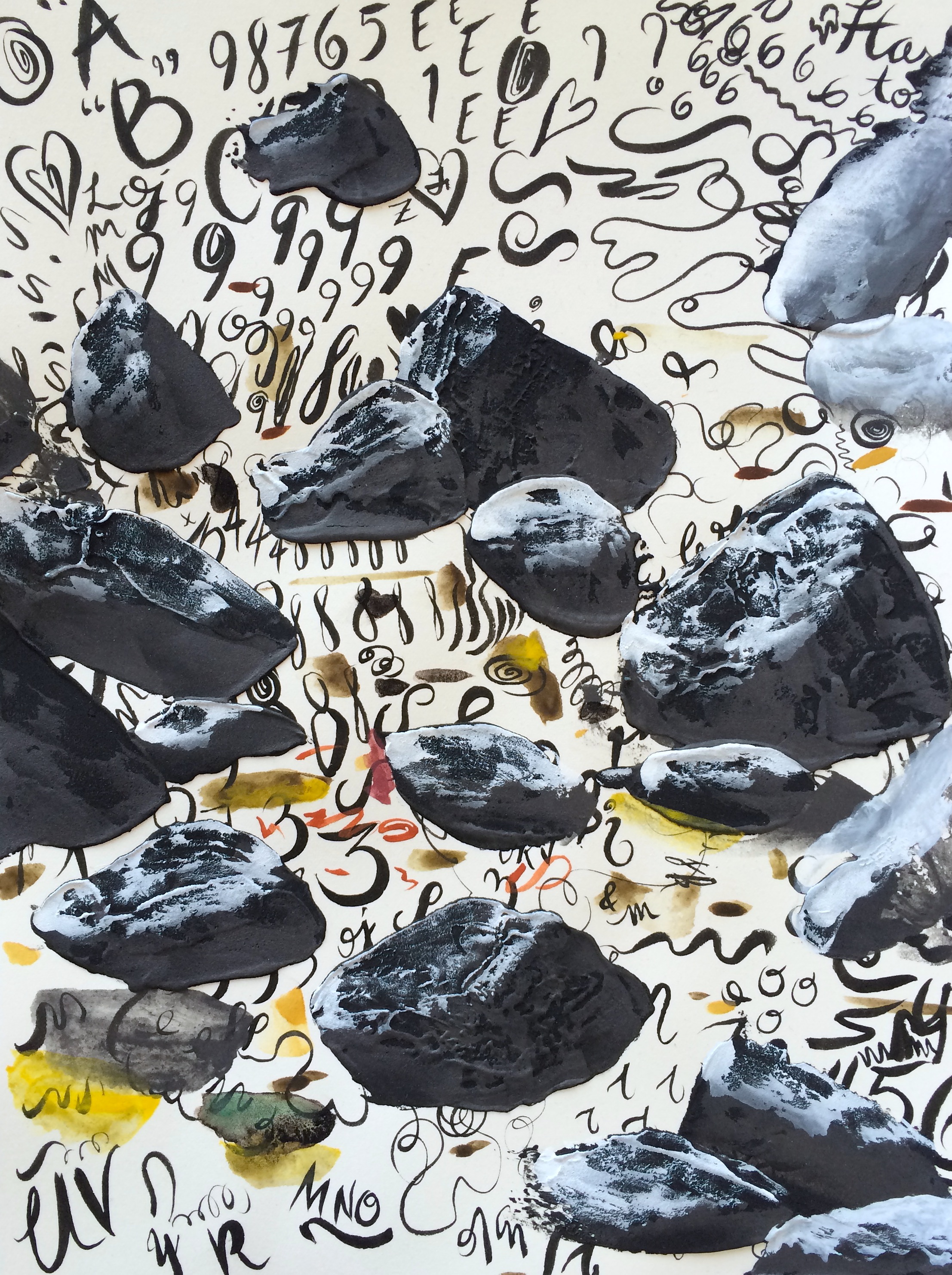  Ink, Acrylic, Graphite and Watercolor on Paper  9"x12"  2016 